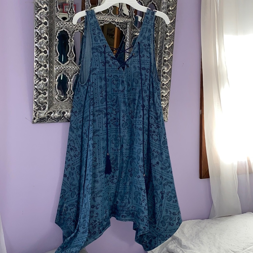 Bohemian denim dress